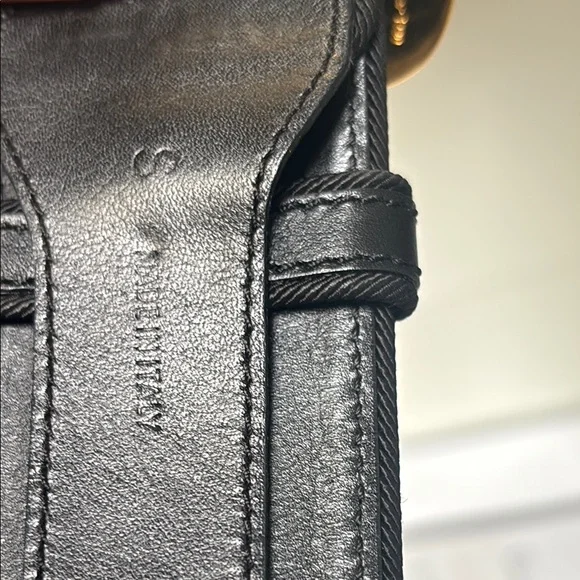 Elegant Black Leather Cartier Belt
